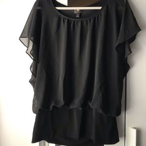 Black Sheer Blouse.